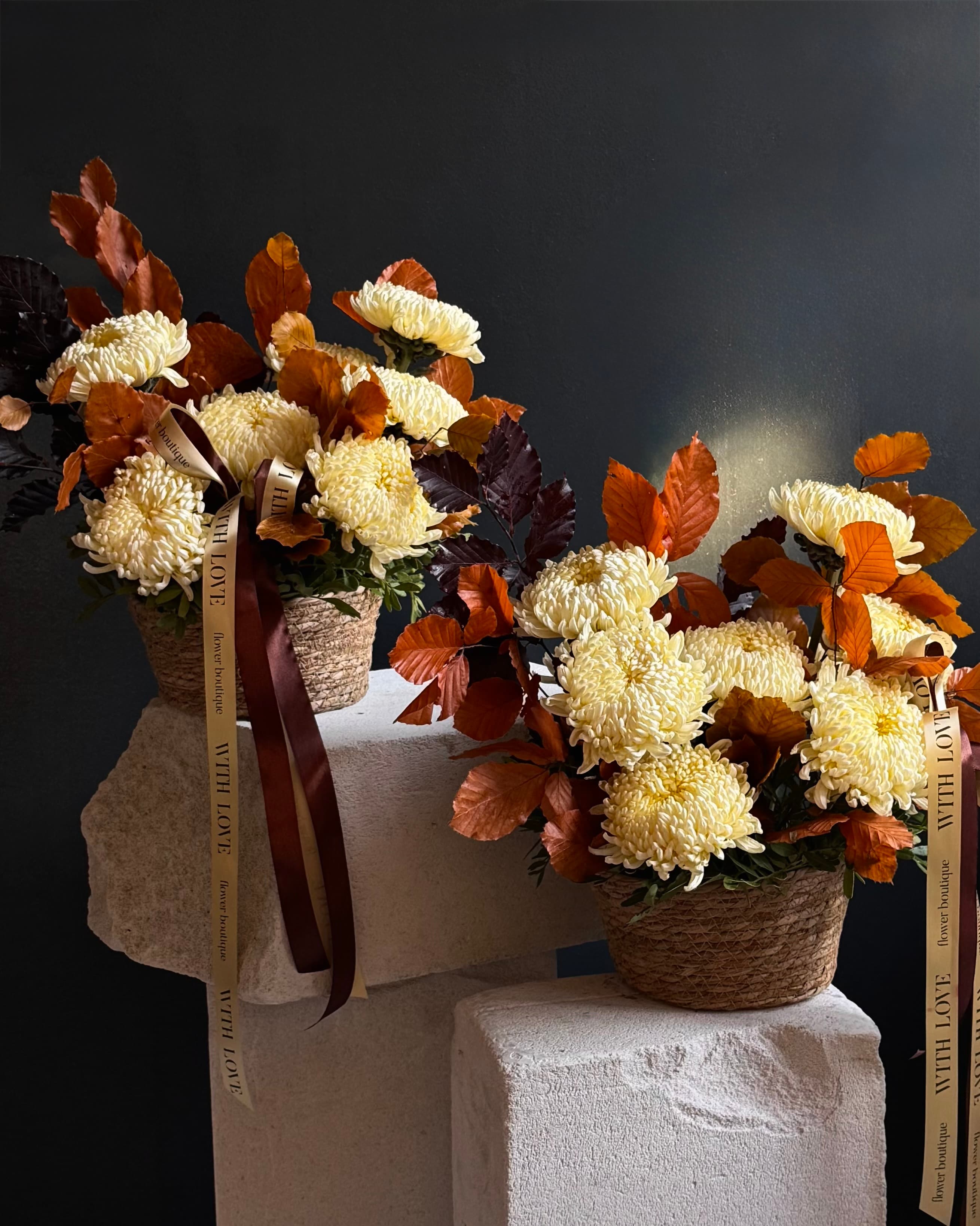 Autumn cream basket 